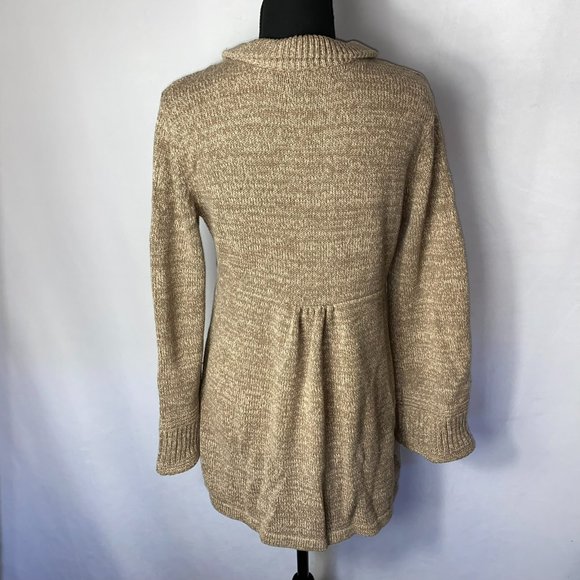 Style & Co Brown Cable Knit Sweater Cardigan Size Small - Picture 4 of 9